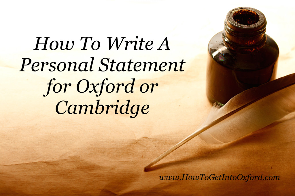 how to write personal statement for oxford university