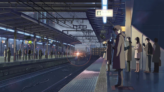 Image result for makoto shinkai train scenes