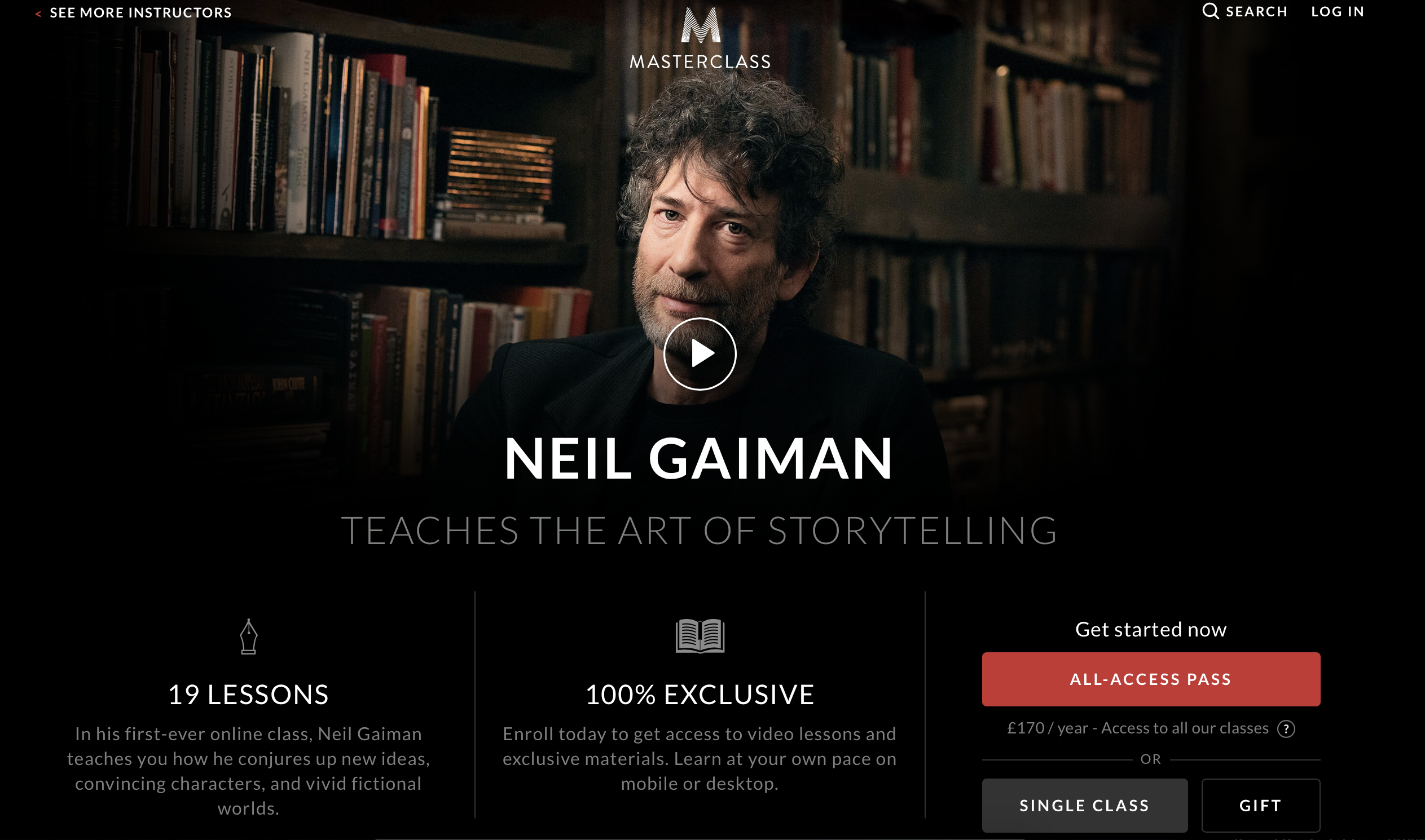 neil gaiman teaches the art of storytelling masterclass review