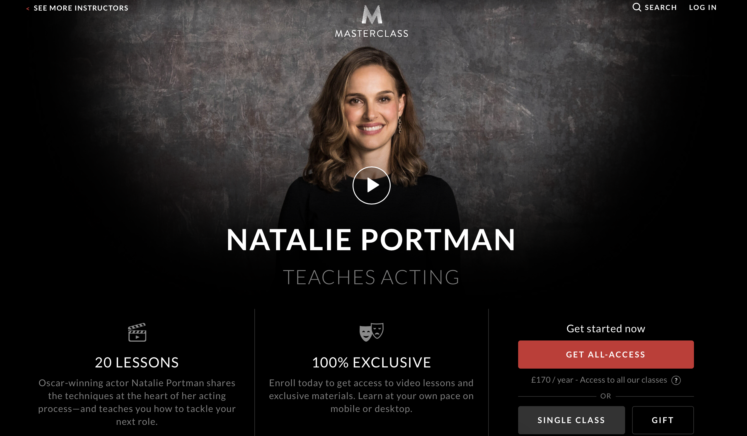 natalie portman teaches acting masterclass review