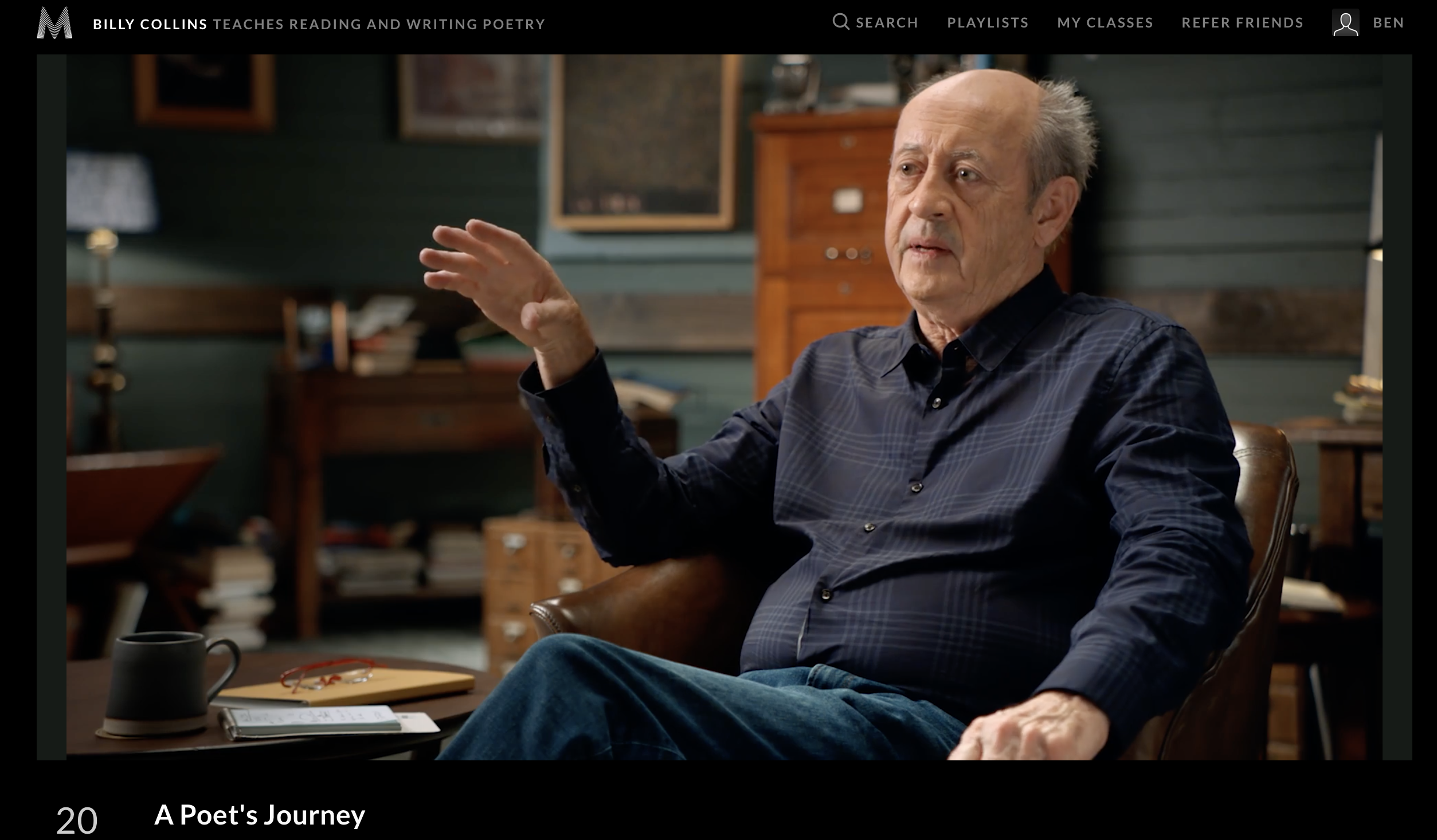billy collins teaches reading and writing poetry masterclass review