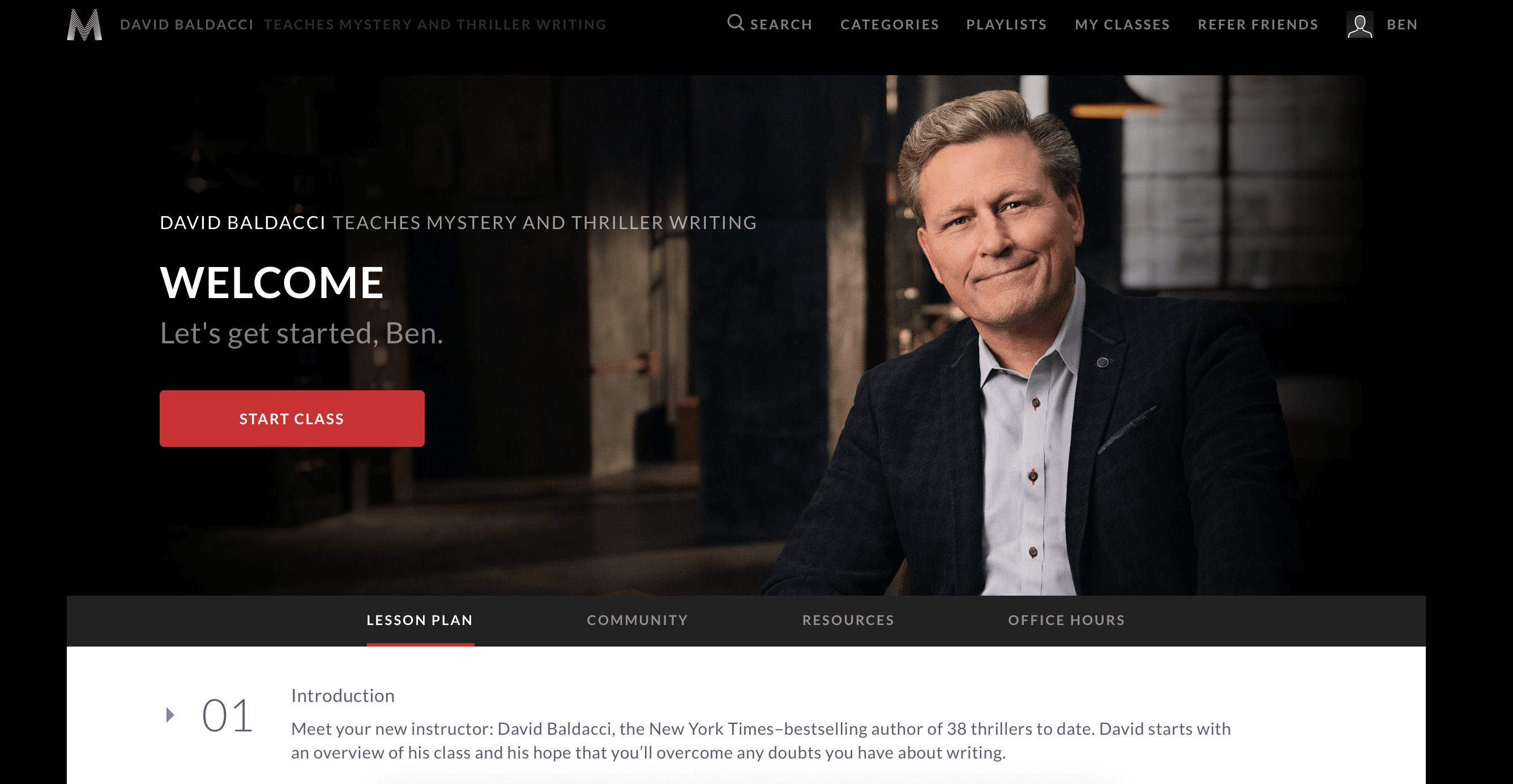 david baldacci teaches writing thriller and mystery masterclass review